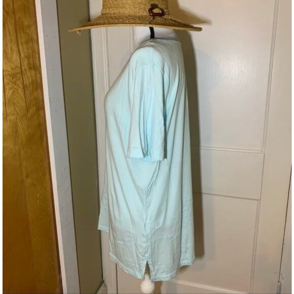 Eddie Bauer Light Blue Minimalist V-Neck T-Shirt Size Large - Picture 3 of 7